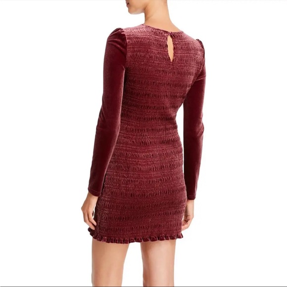 Aqua NWT dress velvet in colour red wine, size small - Picture 2 of 2